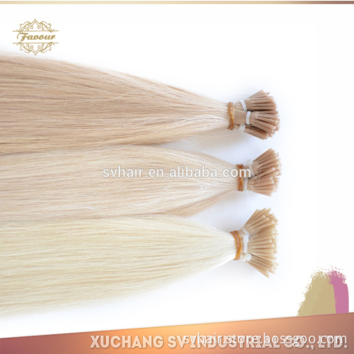 New arrival colorful I TIP with long rope human remy hair extension, nano human hair extension